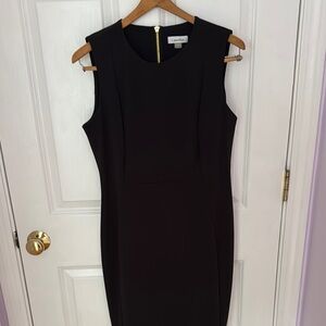 Calvin Klein Black Sheath Dress Crew Neck